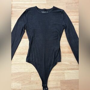 Abercrombie & Fitch Soft A&F Cozy Black Bodysuit